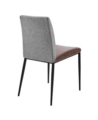 Set of 2 Stainless Steel Chairs for Dining Room or Office Seating