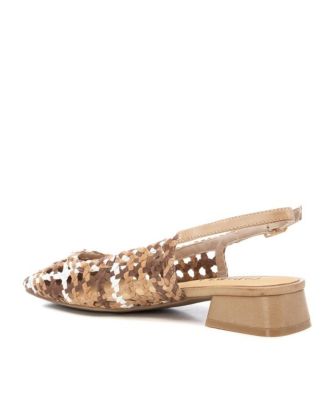 Carmela Leather Women's Slingback Braided Sandals By XTI