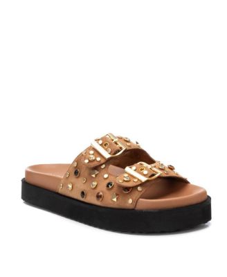 Carmela Leather Women's Fashion Footbed Sandals By XTI