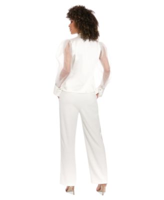 Women's Straight-Leg Tuxedo Pants