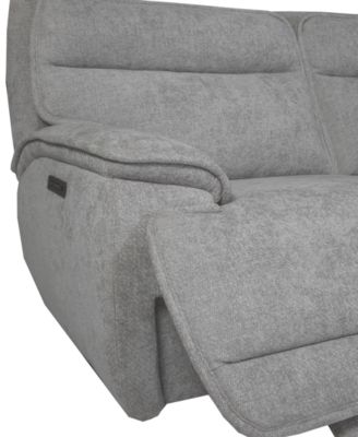 Ozryn 6-Pc. Fabric Sectional with Console and 2 Power Motion Chairs, Exclusively at Macy's