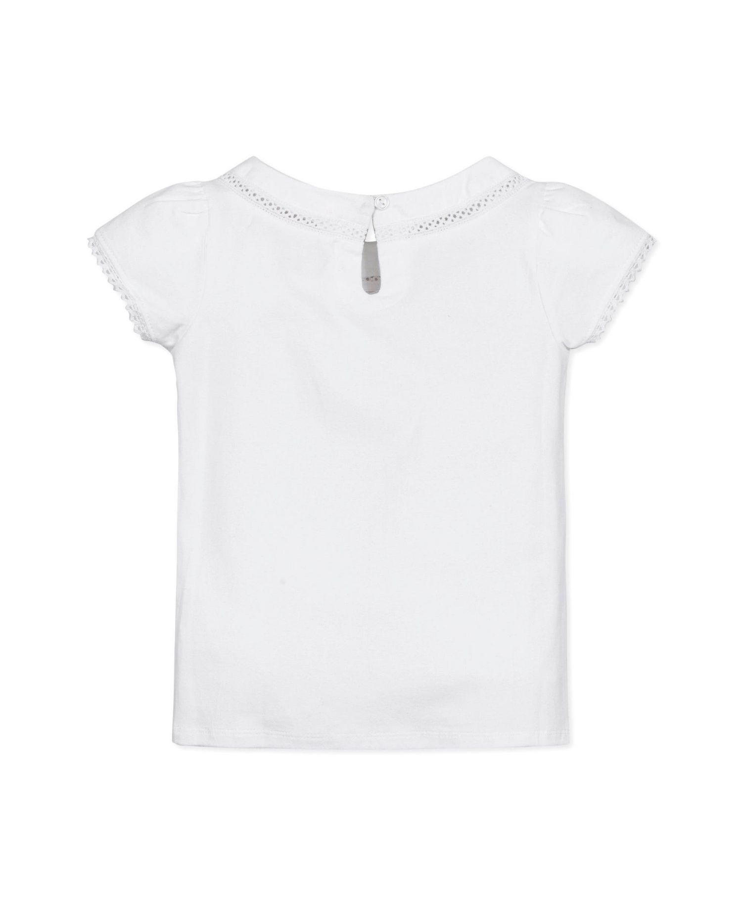 Girls Hope and Henry Short Sleeve Knit Top with Tulip Sleeves