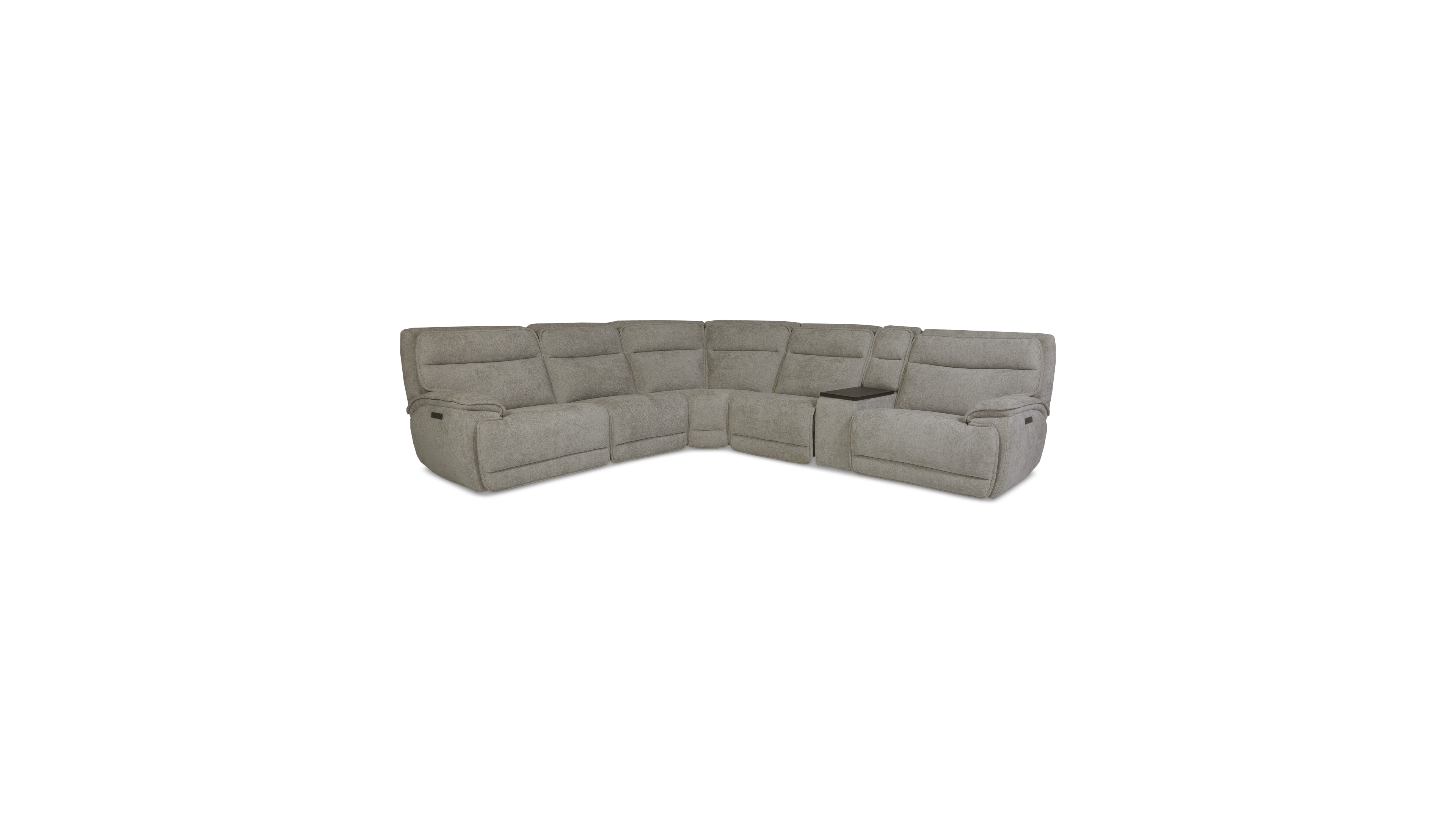 Ozryn 6-Pc. Fabric Sectional with Console and 2 Power Motion Chairs, Exclusively at Macy's