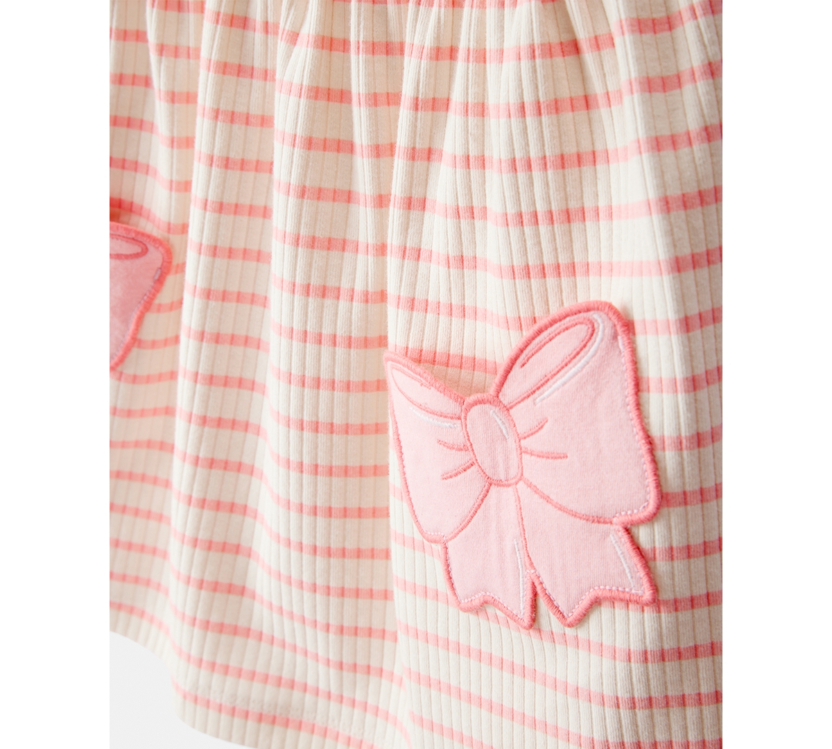 Carter's Toddler Girls Bows Striped Short-sleeve Dress In Pink