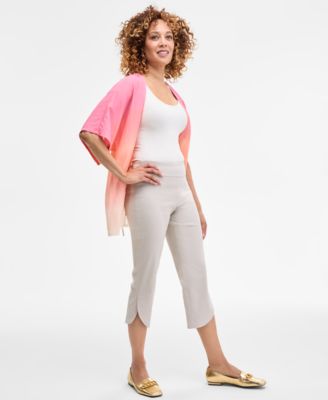 Women's Mid-Rise Pull-On Tulip-Hem Capri Pants, Exclusively at Macy's