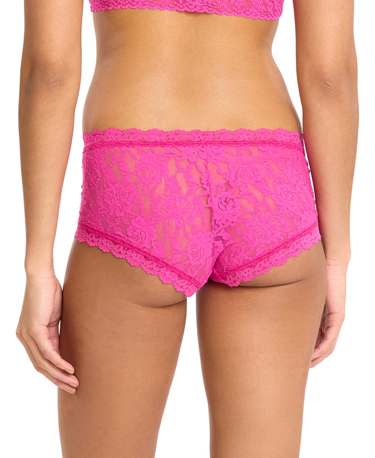 Hanky Panky Signature Lace Boy Shorts In Pink