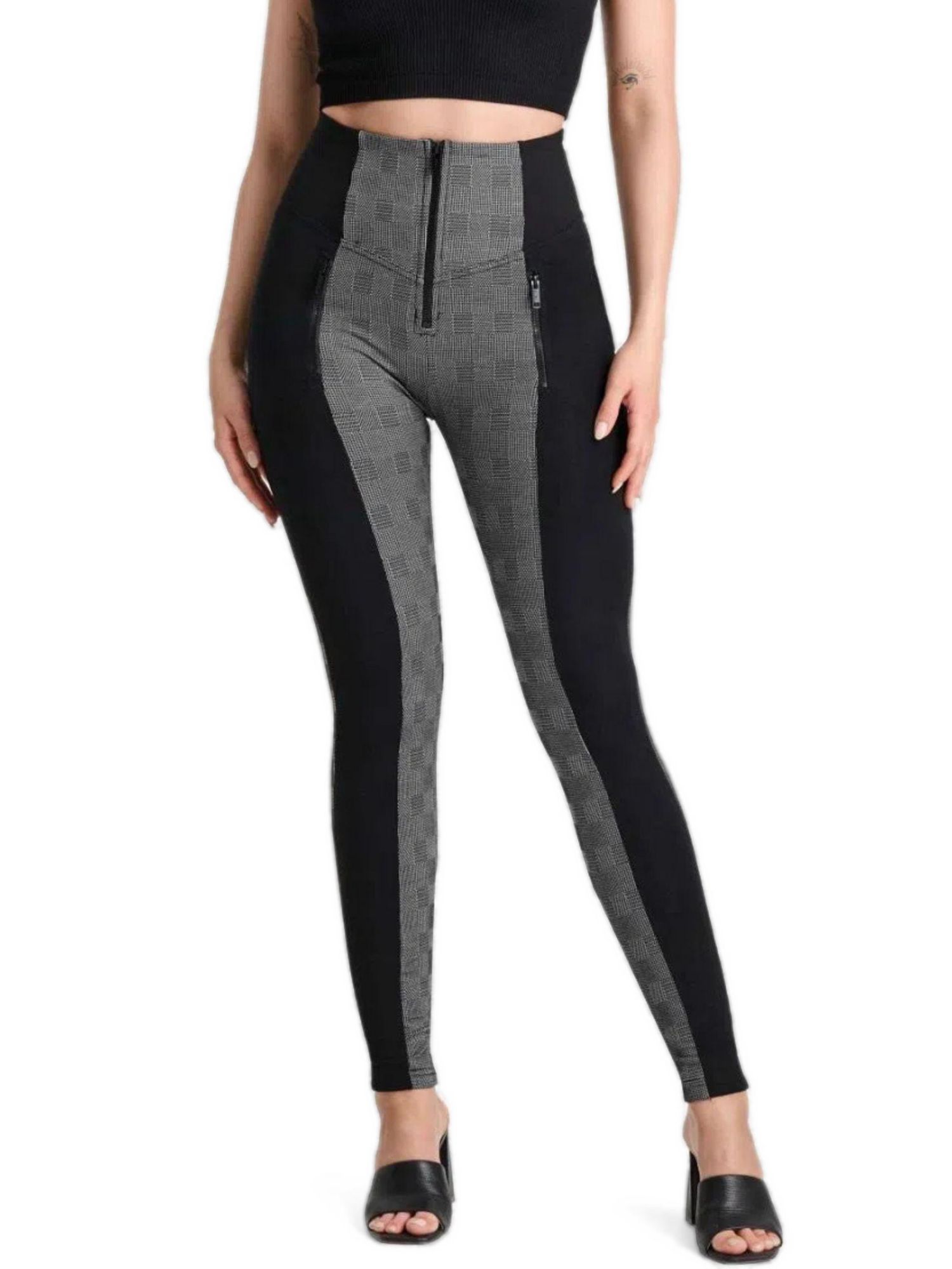 Women's Mosaic Weave High-Rise Sculpting Skinny Pants