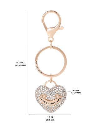 Pave Heart Keychain – Sparkling Gold-Tone Charm