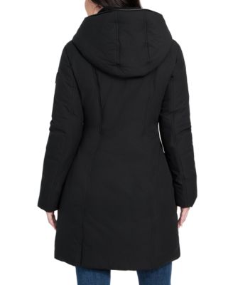 Women's Asymmetric Zip-Front Hooded Puffer Coat
