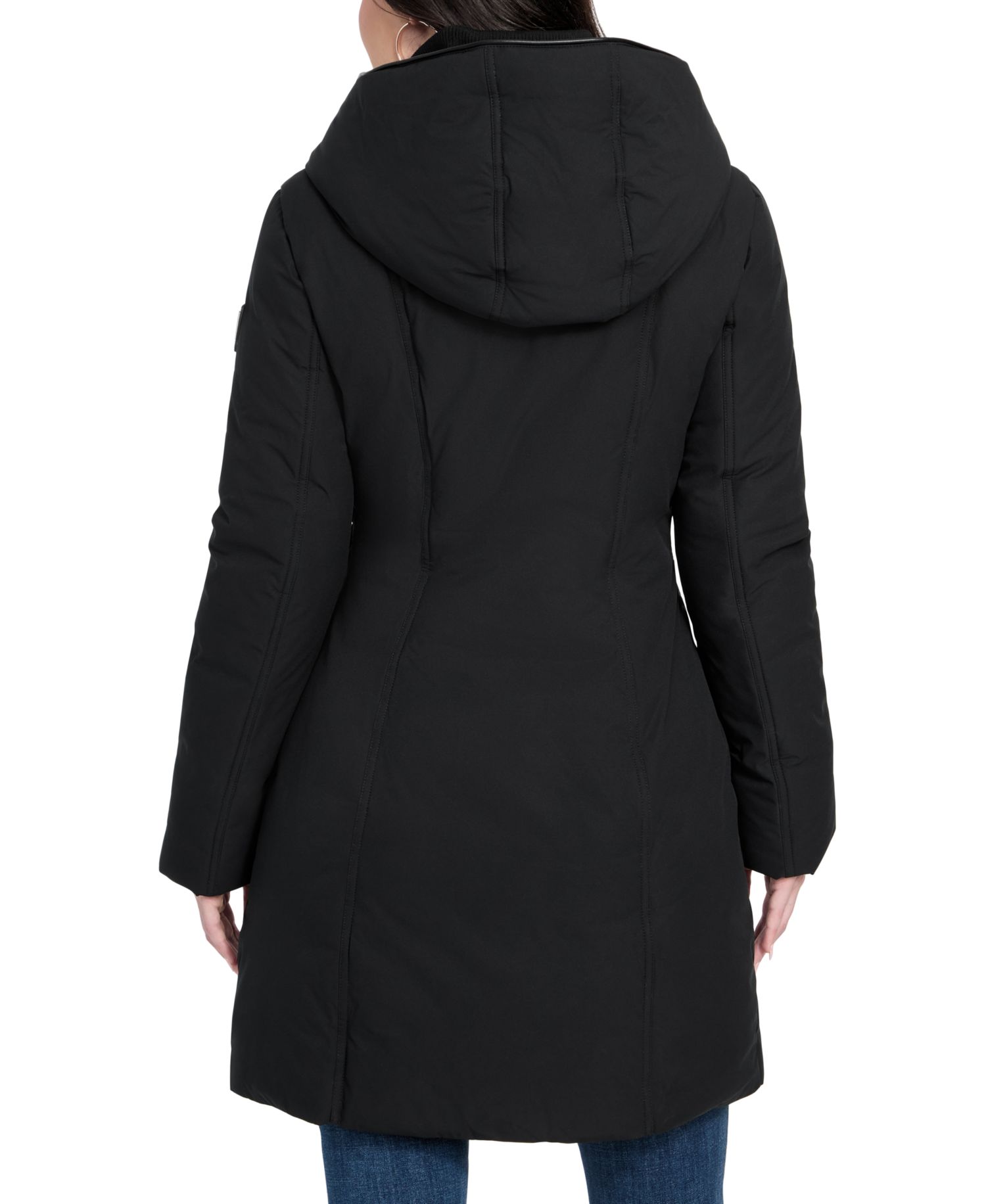 Women's Asymmetric Zip-Front Hooded Puffer Coat