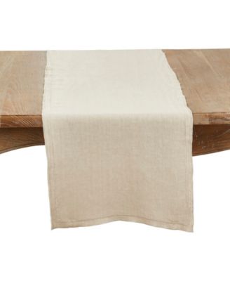 Stonewashed Overlock Edge Table Runner, 16" x 72"