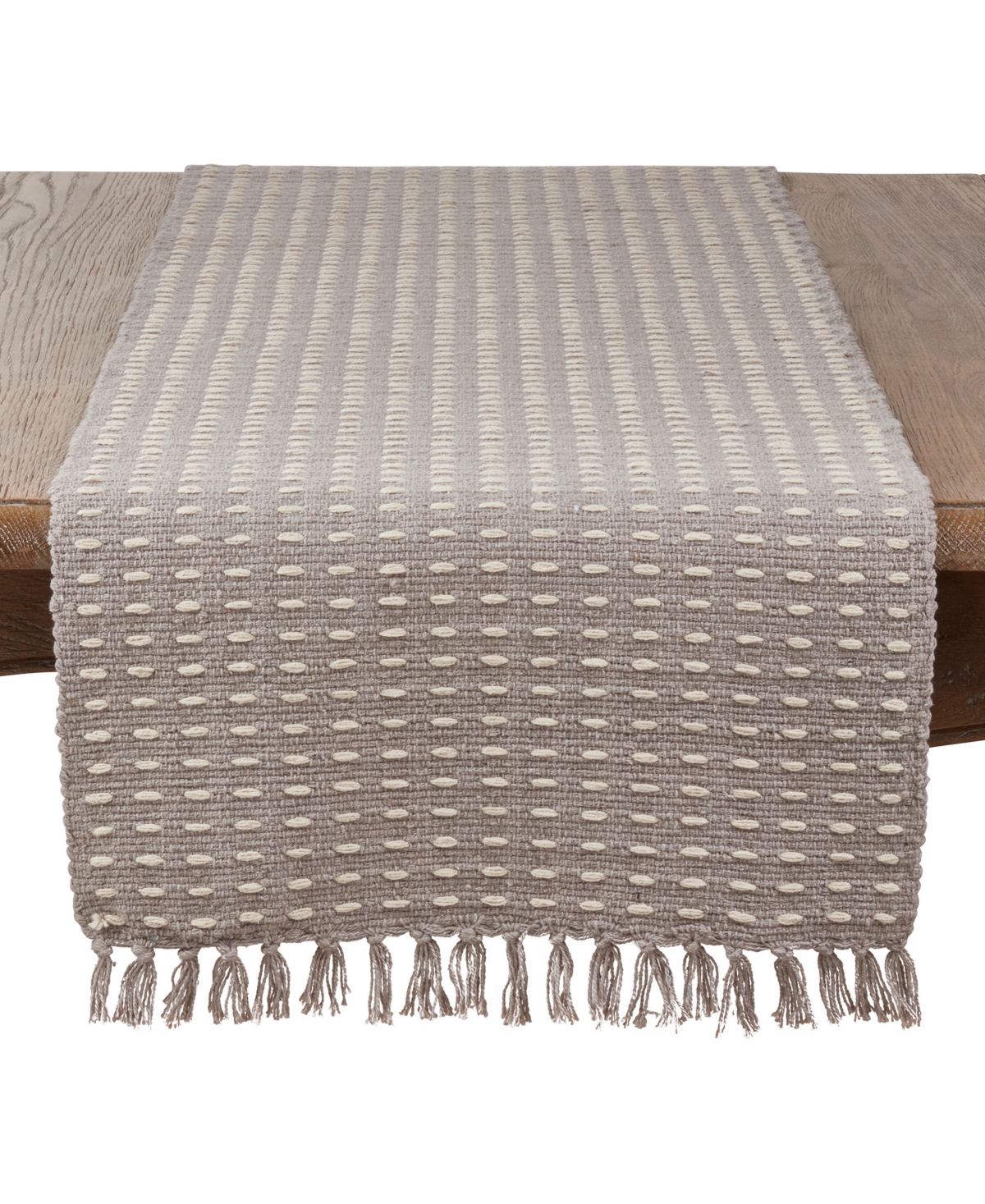 Saro Lifestyle Dashed Woven Table Runner