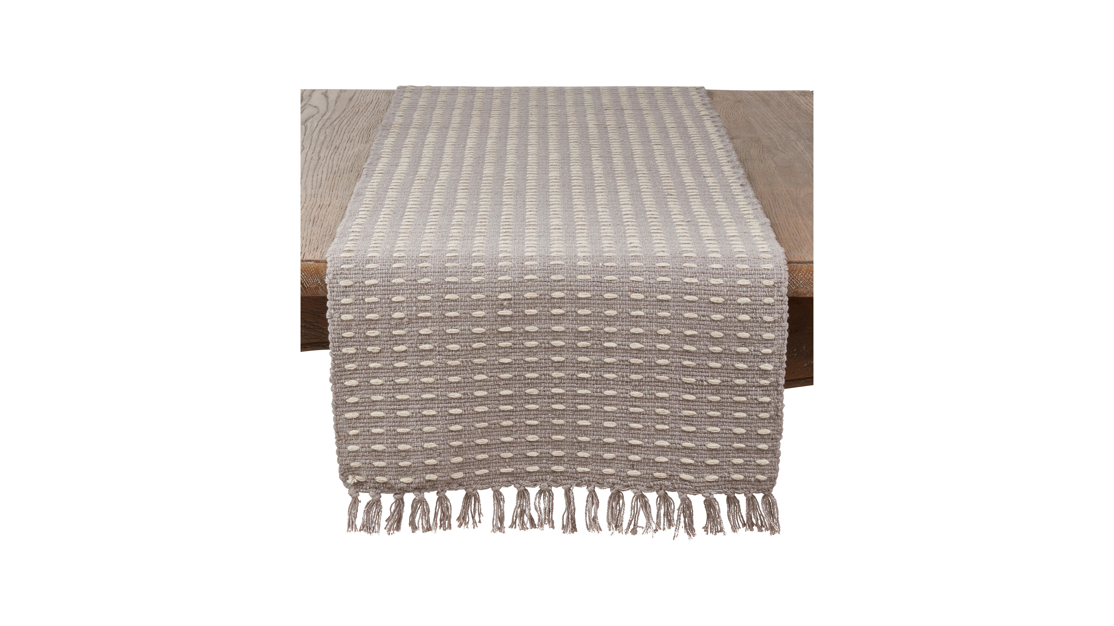 Saro Lifestyle Dashed Woven Table Runner, 16" x 54"