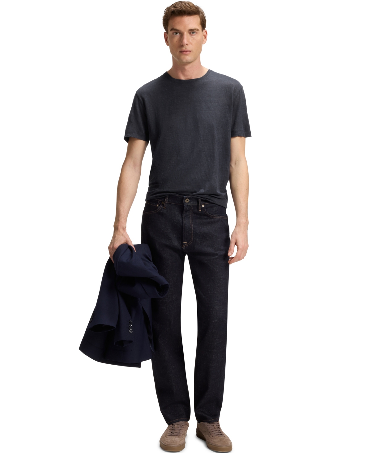 Hugo Boss Boss X Beckham Taut Linen T-shirt In Multi