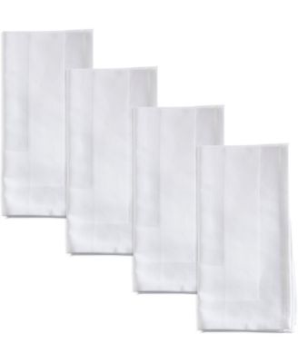 Satin Trimmed Damask Cotton Napkins, 20" x 20"