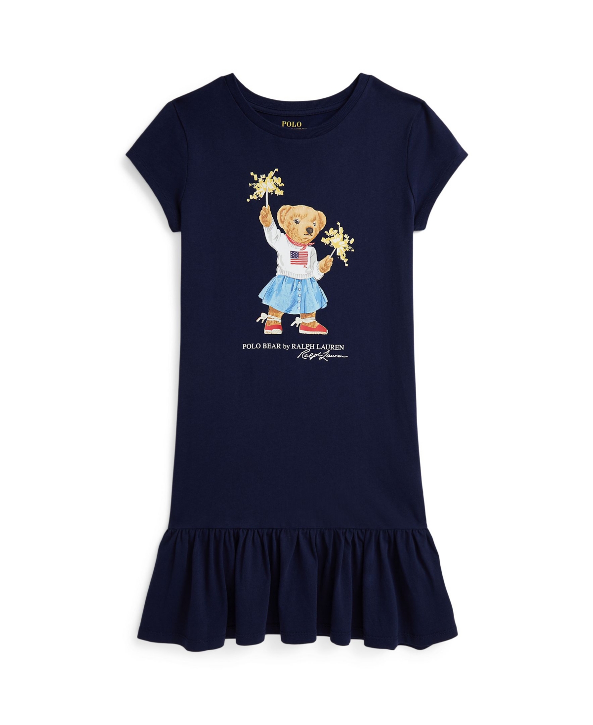 Polo Ralph Lauren Toddler And Little Girls Polo Bear Jersey Dress