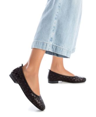 Carmela Leather Collection Women's Braided Flats By XTI