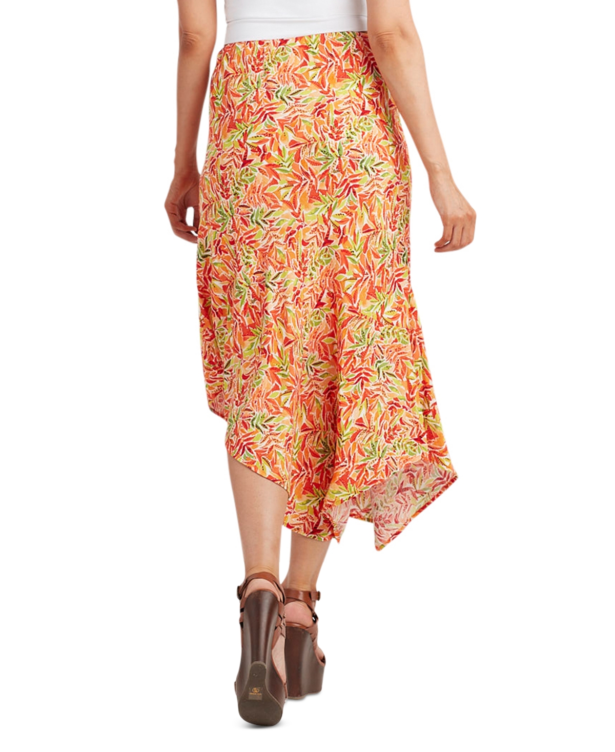 Shop Bcx Juniors' Printed Linen-blend Skirt