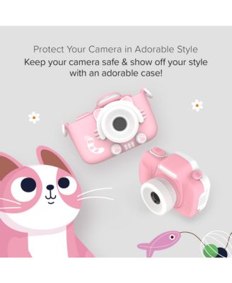 Camera 3 (Pink) Kids Digital Camera, Video Camera for Toddlers, 16MP 1080HD Video, MicroSD Card, Selfie & Macro Lens, Safety Neck Lanyard Gift for Kids 3-12