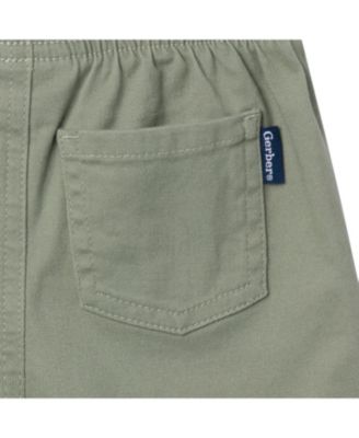 Baby Girls Twill Shorts, Light Tan