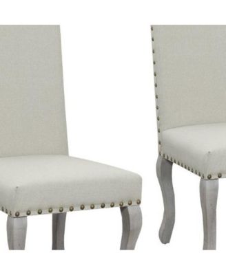 Contemporary Upholstered Fabric Dining Parsons Chairs – Set of 2