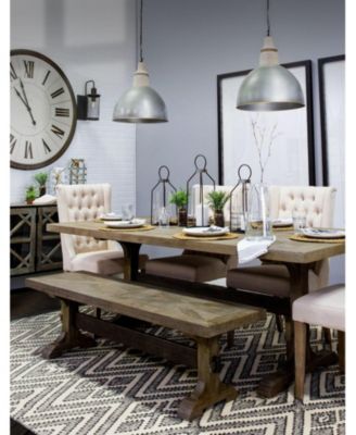 Tufted Cream And Brown Upholstered Linen Wing Back Dining Side Chair