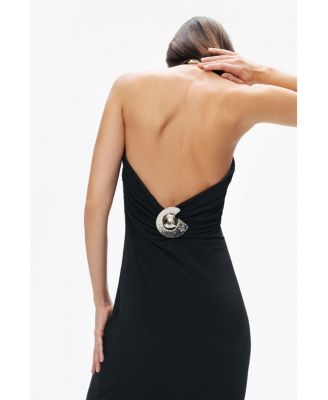 Women's Maxi Dress with Back Accessory