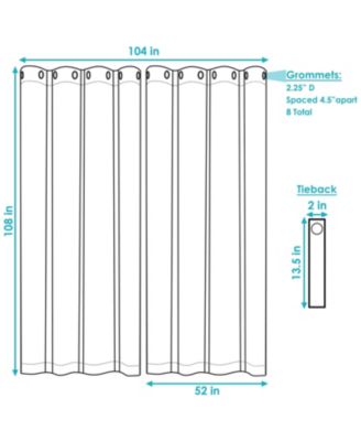 Room-Darkening Curtain Panel with Grommet Top - 52 x 108 in. - Beige