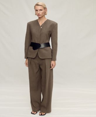 Women's Seamless Linen Suit Pants