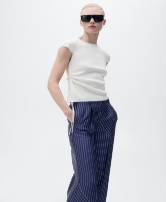 Women's Combined Stripes Satin Pants