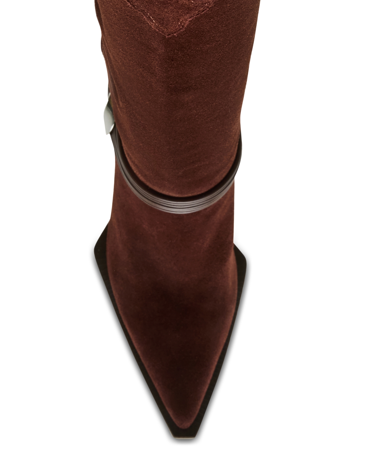 Steve Madden Women's Kyndall Knee-high Embellished Stiletto Western Boots In Brown