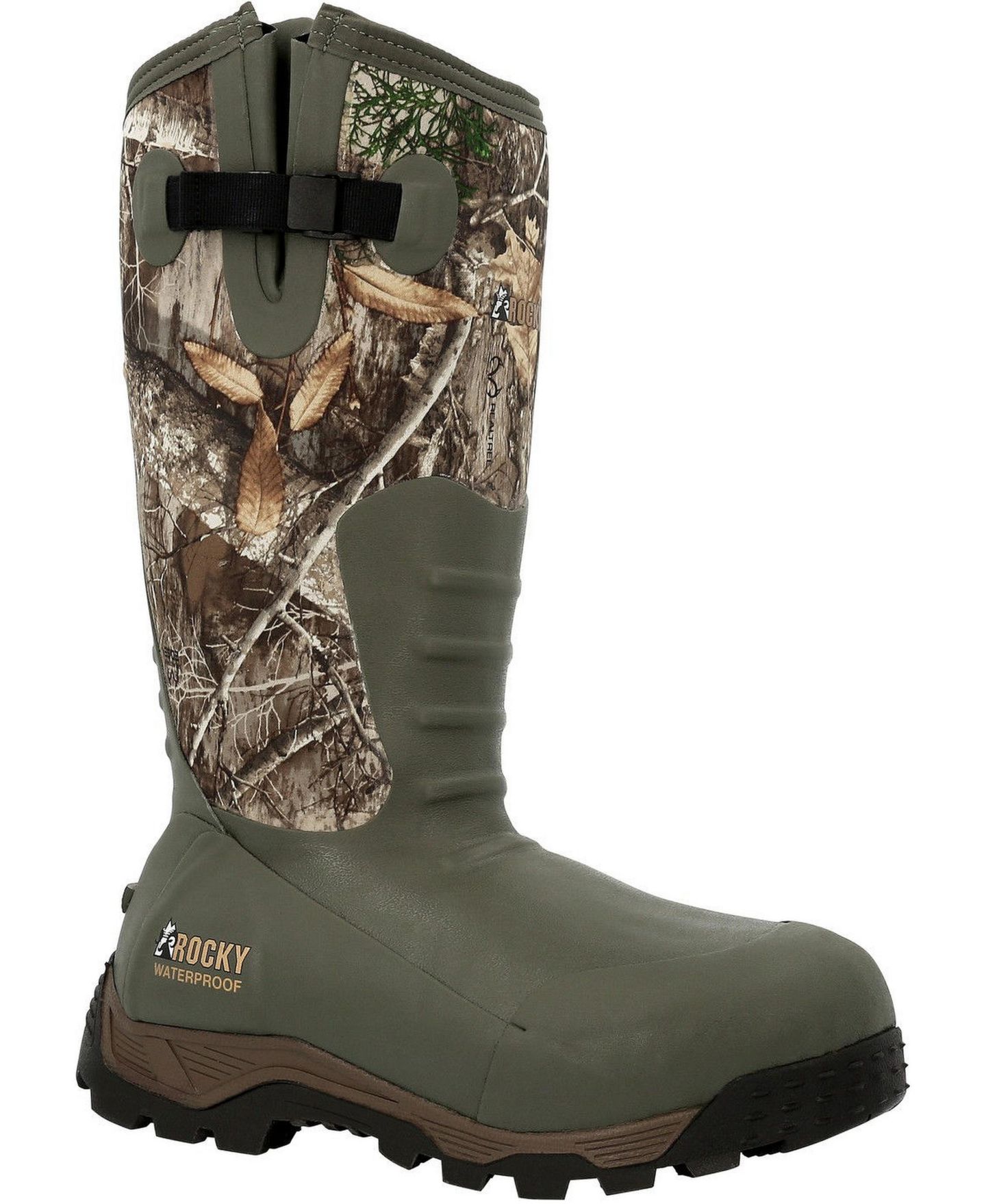 Мужские ботинки ROCKY Sport Pro Rubber 1200G Insulated Waterproof Outdoor Boot, цвет: Realtree Edge — фото 1
