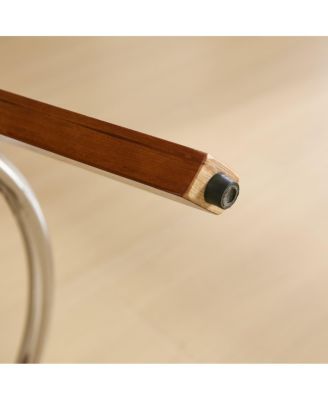 2-Pc. Wood Cushioned Low-Back 24.8'' Swivel Counter Height Stools