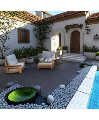 Streamdale 12" Deck Tiles, DIY Interlocking, Indoor/Outdoor, Easy Install, 44pcs DARK GRAY