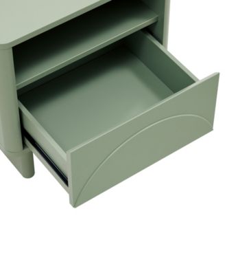 Ella 19.7" Modern 2-Full Extension Drawer Nightstand