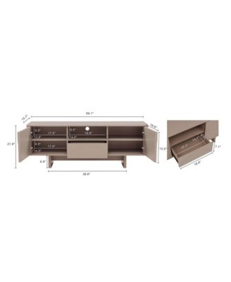 Ella 59.1" Modern 5-Shelf TV Stand Fits TVs up to 55"