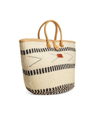 Balance Point Handwoven Straw Sisal Basket Tote Bag