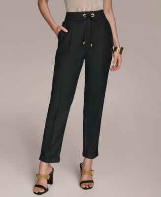 Donna Karan New York Women's Drawstring Cuffed Ankle Pants