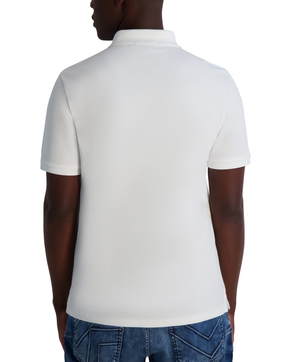Karl Lagerfeld Men's Short Sleeve Karl Head Logo Pique Polo Shirt
