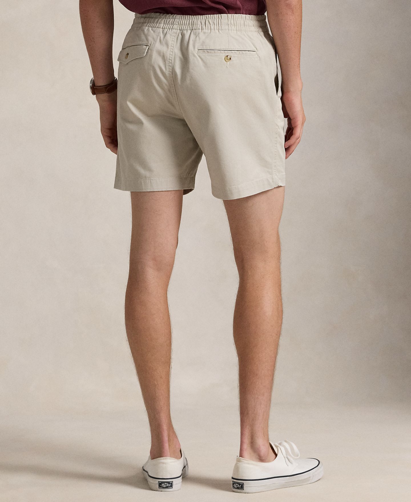 Мужские шорты Polo Ralph Lauren 6-Inch Classic-Fit Polo Prepster, цвет: Серо-бежевый — фото 4