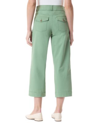 Women's Shape-Effect Wide-Leg Cropped Pull-On Pants