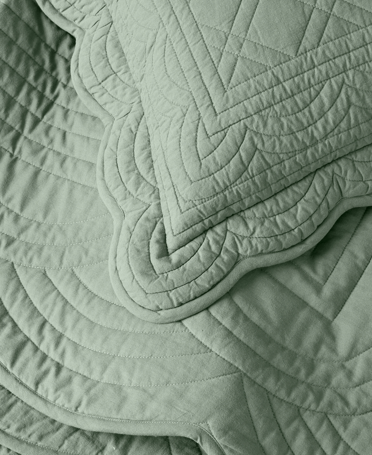 Macy's Charter Club Bailey Scallop 2-pc. Quilt Set, Twin, Exclusively At  In Green