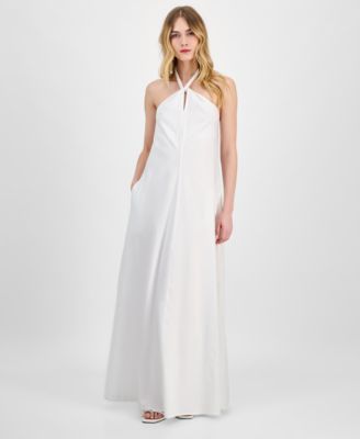 Women's Braided-Neck Maxi Dress, XS-P/XL, Exclusively at Macy's