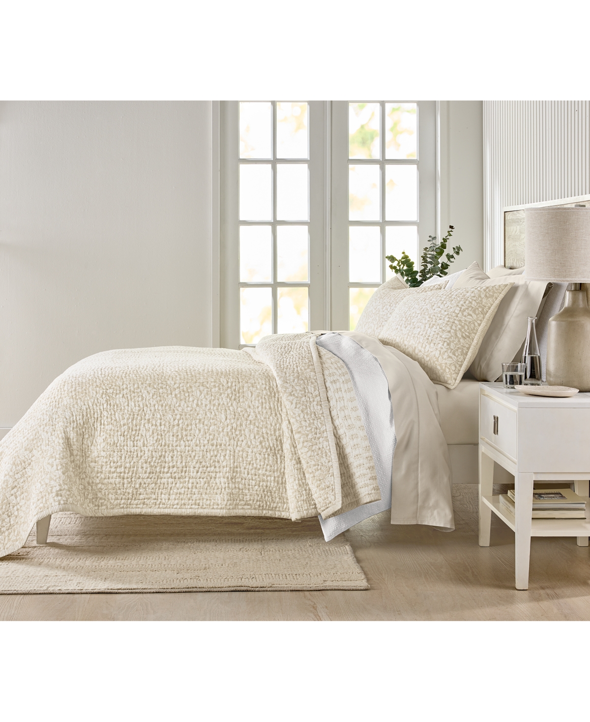 Charter Club Leaf Silhouette 3-Pc. Quilt Set, Full/Queen, Exclusively at Macy's