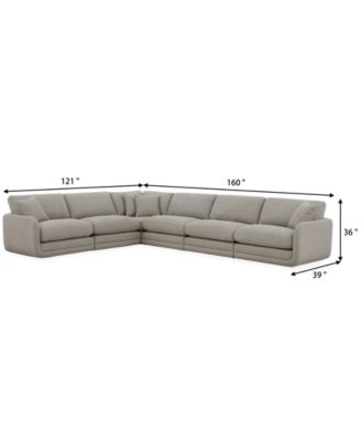 Daryll 6-Pc. Fabric L Sectional