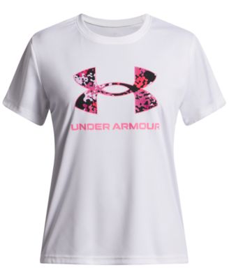 Under Armour - Big Girls Tech-Print-Fill Logo Short-Sleeve T-Shirt