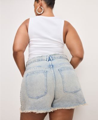 Women's Good 90's Studded Denim Shorts, Regular & Plus Size