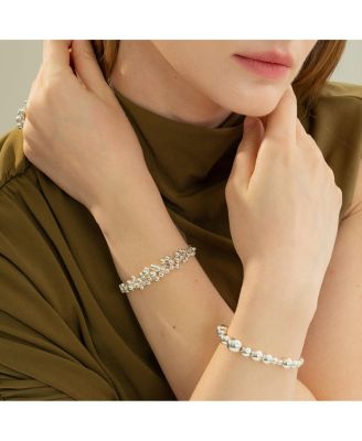 Sterling Silver  Vivienne Statement Bouquet Chain Bracelet