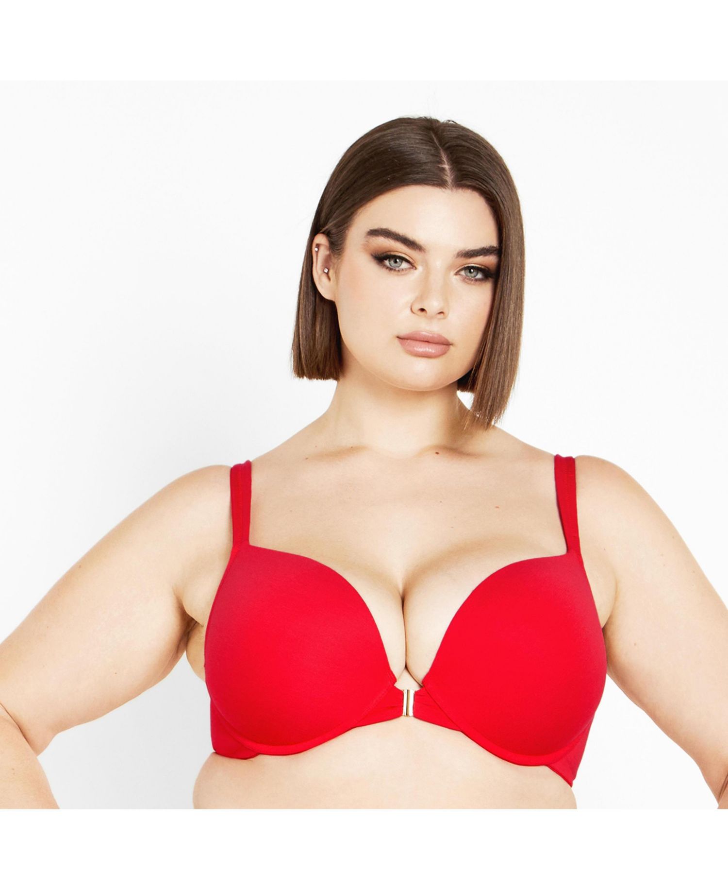 Women's Smooth & Chic Front Close Cotton Push Up Bra
