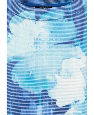 Women's Floral Rib Knit Jersey Top